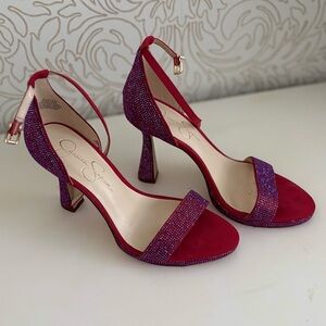 Jessica Simpson Red and Purple Women's Heels